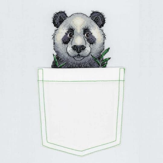 MP Studia Panda Cross Stitch On Clothes Kit